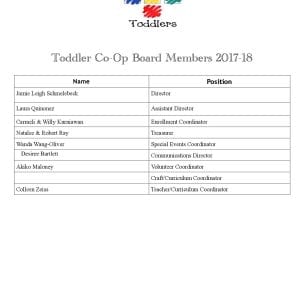 Toddler Co-op