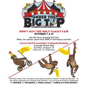 Holy Family Fair- Volunteer! Get Tickets! Buy a Raffle Ticket! August 27th Continental Breakfast