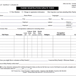 <i class="fa fa-pencil-square"></i> Parish Registration/Update Form