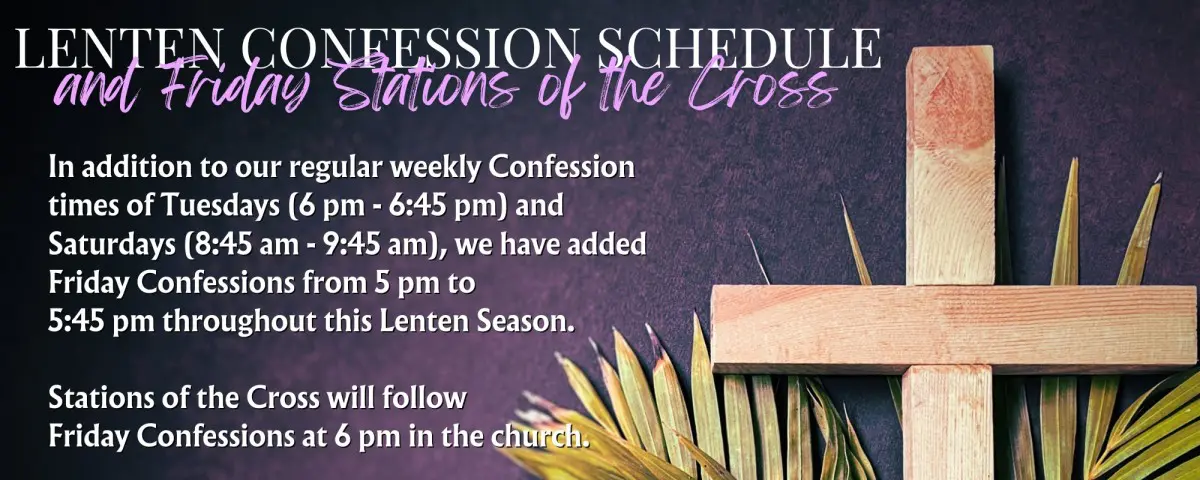 Lenten Confession schedule