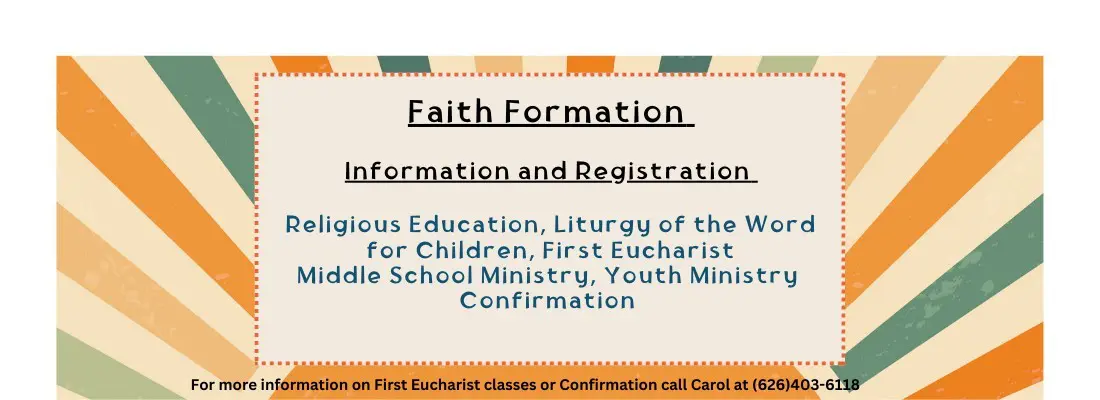 Faith Formation for Children and teens